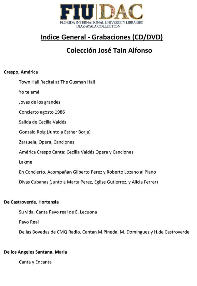 Jose Tain Aflonso Collection - Audio/Video File Index Parte 2 - Indice p.07